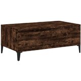 Maison Chic Klubska mizica - kavna mizica - Nizka mizica dimljeni hrast 90x50x36,5 cm inženirski les, (21754985) | Shoptok.si