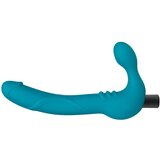 Temptasia Vibracijski strap on dildo brez pasu - Luna, moder Cene