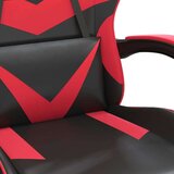  Vrtljiv gaming stol z oporo za noge črno in rdeče umetno usnje, (20701183) | Shoptok.si