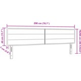  LED uzglavlje s dizajnerskim linijama tamno smeđe 100 cm tkanina | shoptok.hr