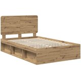  Krevetna konstrukcija Umjetnička hrastovina 120 x 200 cm | shoptok.hr
