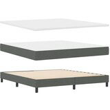 Box Spring Krevet s Madracem Tamnosiva 180x200 cm Tkanina | shoptok.hr