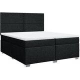  Krevet s oprugama i madracem crni 200x200 cm od tkanine | shoptok.hr