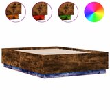 Furnova Posteljni okvir z LED lučkami dim. hrast 140x190 cm inž. les, (21937071) | Shoptok.si
