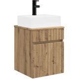 vidaXL Omarica z umivalnikom, ki se montira na steno Artisan hrast, (5000245172) | Shoptok.si
