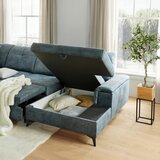 Mömax Sedežna Garnitura Sierra, Temno Modra, Ležišče, Predal | Shoptok.si