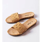 Gemre Brown flip-flops embellished with studs Lagacé | Shoptok.si