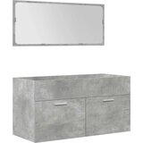  4-dijelni set kupaonskog namještaja siva boja betona drveni 90 x 38.5 x 46 cm | shoptok.hr