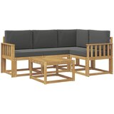 vidaXL Zunanja garnitura za sedenje z blazino 5 pcs Bela in antracit, (5000281365) | Shoptok.si