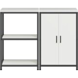 vidaXL Kuhinjski set za pohranu 2 pcs Bijela 120 x 50 x 92 cm | shoptok.hr