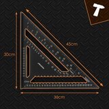 Bigstren aluminijski tesarski kutnik 30 x 30 cm + 5 olovaka | shoptok.hr