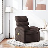 The Living Store Masažni naslanjač temno rjavo blago - Masažni Naslanjač, (21572621) | Shoptok.si