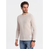 Ombre Men's textured sweater with half round neckline - beige | shoptok.hr