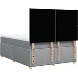  Krevet box spring s madracem svjetlosivi 140x200 cm od tkanine Slike