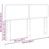  Uzglavlje s uzglavljem Sjajno bijelo 150 cm Konstruirano drvo | shoptok.hr