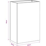  Vrtna saksija 2 kom. Crna 50 x 30 x 75 cm Čelična vrata | shoptok.hr