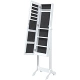 vidaXL Prostostoječe ogledalo belo 34x37x146 cm | Shoptok.si