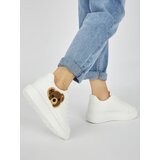 Shelvt White women's sports shoes with a teddy bear | shoptok.hr