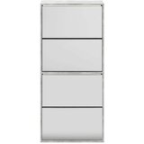 Ormarić za cipele s ogledalom 4 razine boja betona 63x17x134 cm | shoptok.hr