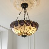 Endon 111872 - Luster na lancu Tiffany HUTCHINSON 3xE27/60W/230V, prečnik 50 cm | Eponuda.com
