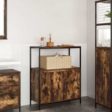vidaXL Kopalniška omarica s policami dimljen hrast 76,5x35x95 cm | Shoptok.si