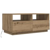  Stolić za kavu s LED svjetlima boja hrasta artisan 90x49x40 cm | shoptok.hr