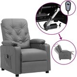  Električni naslonjač od umjetne kože sivi | shoptok.hr