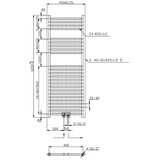 NOVASERVIS Kupatilski peškirni radijator 318W/230V 120x45 cm sjajni hrom ravan | Eponuda.com