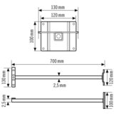 ESYLUX Stenski nosilec FL WALL ARM 700 WH, (20892482) | Shoptok.si