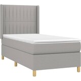  box spring s madracem LED svjetlosivi 90x200 cm tkanina | shoptok.hr