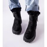 Gemre Black women's snow boots eco-suede Trigoso | ePonuda.com