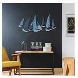 WALLXPERT dekorativni metalni zidni pribor uskuna 3 brodići multicolor | ePonuda.com