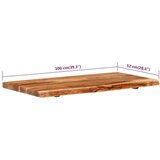 Vrh za kupaonski ormarić od bagremovog drva 100x52x3 8 cm | shoptok.hr