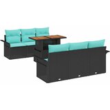 vidaXL Vrtna sedežna garnitura s shranjevanjem 7 pcs Črna Poly ratan, (5000145075) | Shoptok.si