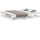  Dnevni ležaj na izvlačenje bijeli 100x200 cm borovina | Shoptok.si