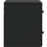  Noćni ormarić za montažu na zid 2 pcs Crna 33 x 34,5 x 40 cm | Eponuda.ba