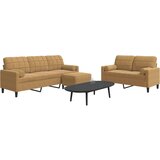 vidaXL 3-dijelni set sofa s jastucima smeđi baršunasti | shoptok.hr