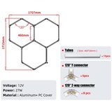  Hexagon LED tube 3 heads RGB 12V 410mm 15pcs | ePonuda.com