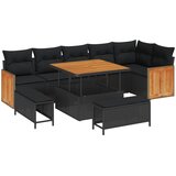  Sjedeća garnitura za vrt 9 kom. 9-Broj sjedala Crna 100 x 100 x 71 cm | shoptok.hr