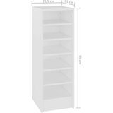 vidaXL Omarica za čevlje bela 31,5x35x90 cm iverna plošča | Shoptok.si