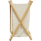 vidaXL Košara za rublje krem bijela 41 5 x 36 x 63 5 cm od bambusa | shoptok.hr