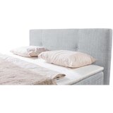 MID.YOU POSTELJA Z VZMETNICO 180 cm x 200 cm , les, tekstil svetlo siva | Shoptok.si