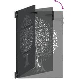  Vrtna vrata Crna 85 x 150 cm Čelik s praškastim premazom | shoptok.hr