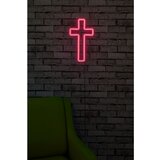 Wallity Zidna LED dekoracija Cross Sign, 375 cm, IP67, 12V, Roze Cene