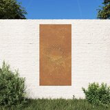 vidaXL Vrtni zidni ukras 105 x 55 cm od čelika COR-TEN s uzorkom sunca Cijene