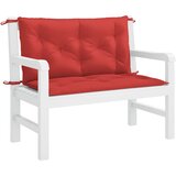  Jastuk za vrtnu klupu crveni 100x(50+50)x7 cm od tkanine Oxford | shoptok.hr