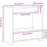  Bocni stol Crni hrast 50 x 26 x 50 cm Konstruirano drvo | shoptok.hr