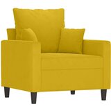  4-dijelni set sofa s jastucima žuti baršunasti | Eponuda.com