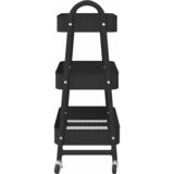 Kolica za pohranu s 3 kata Crna 42 x 41,5 x 77 cm Čelik | shoptok.hr