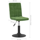 vidaXL Vrtljivi jedilni stoli 6 kosov temno zelen žamet, (20944419) | Shoptok.si